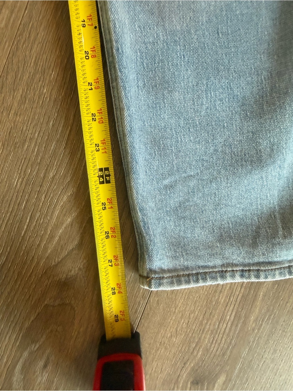 Women's Quince Bella Stretch Barrel Jeans Light Denim Size 29 - Picture 10 of 13